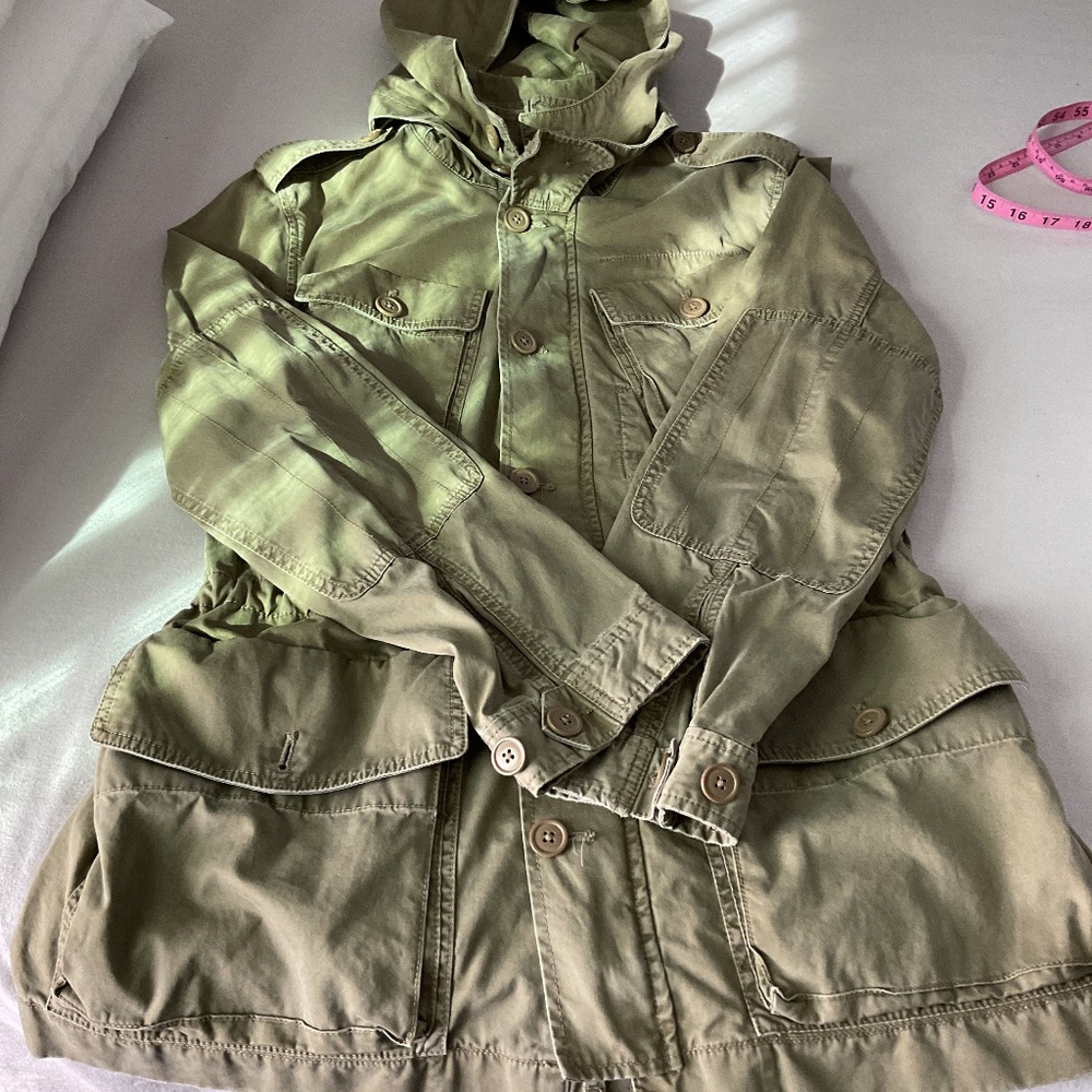 EUC Older J. Crew Olive Green Utility Jacket L
